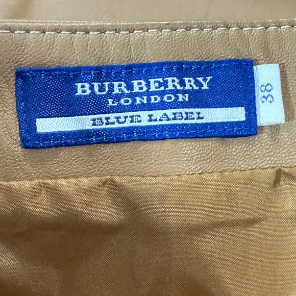 Burberry Leather Skirt Caramel Brown 38 - Picture 10 of 14